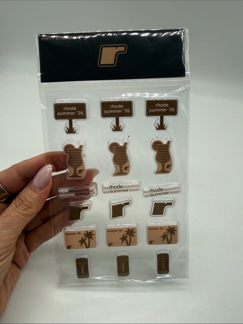 Rhode Skin Rhode Summer 26 Puffy Stickers Limited Edition 2026 Sealed